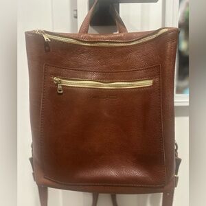 Portland leather backpack